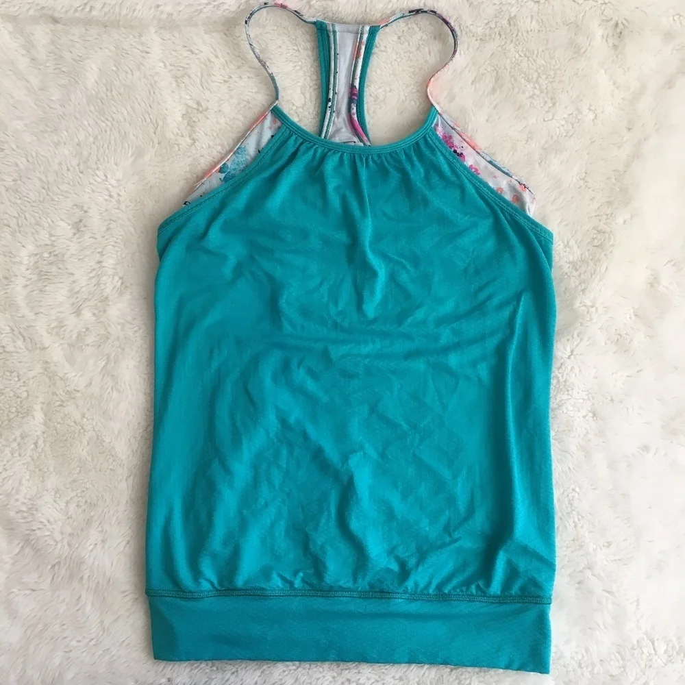 Ivivva Girls Pink Blue Tank Top Size 14